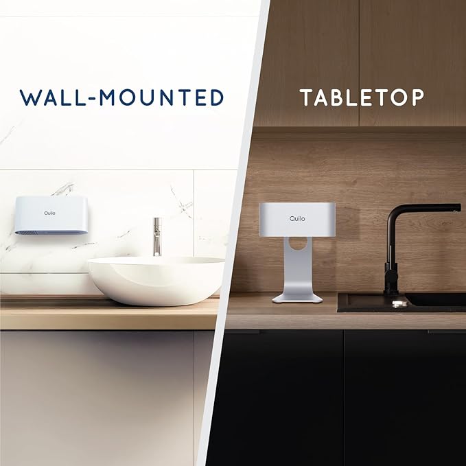 Quilo PALMZ™ Touchless Hand Dryer for Home & Small Spaces – Hygienic Alternative to Hand Towels | Compact Wall-Mount or Countertop | Dries Hands in ~15 Seconds | Modern Bathroom Upgrade