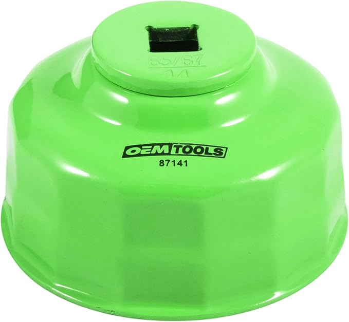 OEMTOOLS 87141 Oil Filter Wrench, 65/67 mm 14 Flute, Oil Filter Cap Prevents Slipping, Use with a 3/8" Drive Tool, Rust Resistant