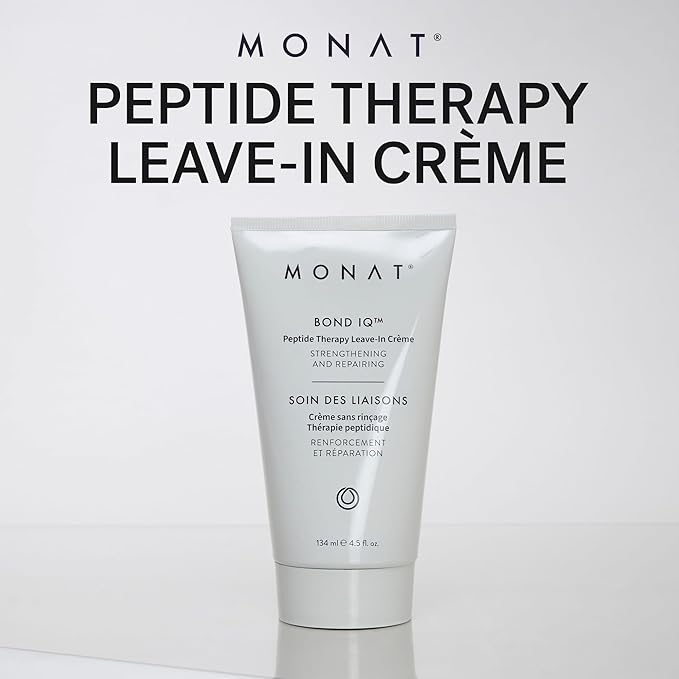 MONAT BOND IQ™ Peptide Therapy Leave-In Crème – Strengthening & Repairing Hair Treatment with Bond-Building Technology – Nourishes & Detangles for Healthier & Stronger Hair – 134 ml / 4.5 fl oz