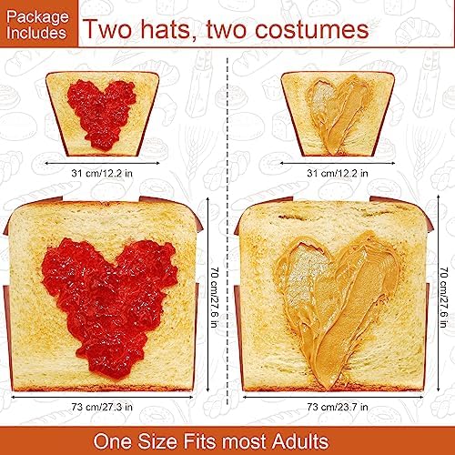 Marsui 2 Pcs Couple Halloween Food Costumes Cosplay for Adult