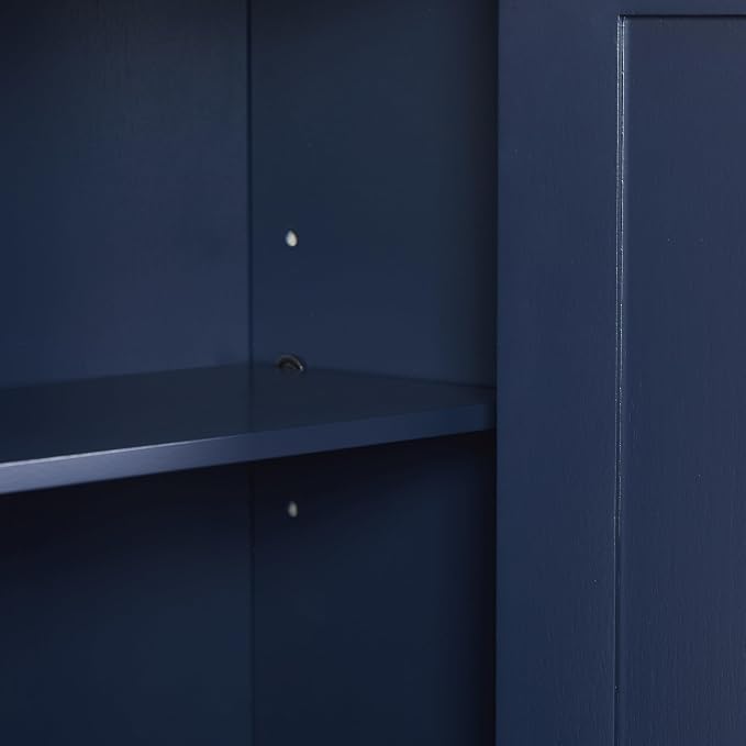 Crosley Furniture Savannah Wall Mounted Bathroom Storage Medicine Cabinet with Shelves, Navy