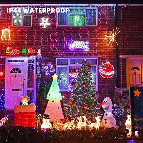 TW SHINE Christmas Lights, Total 400 LED 132FT Outdoor Christmas Lights Plug in with 8 Modes, Waterproof Multi Colored Light Outdoor, Indoor Xmas Decorations for Party Yard Decor