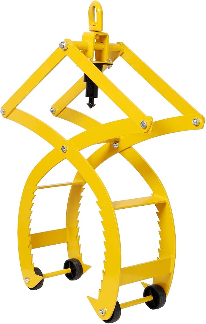 Automatic Grip and Release Log Tongs with 360° Swivel, 3300 LBS Capacity