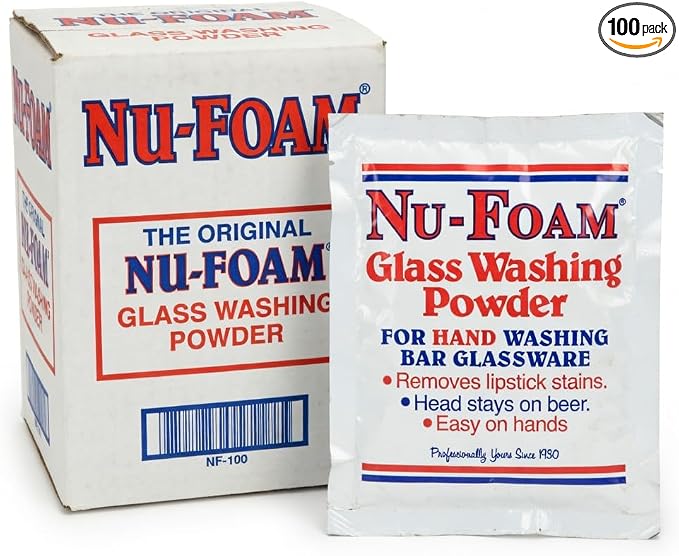 Nu-Foam Glass Washing Powder (100 Packets)