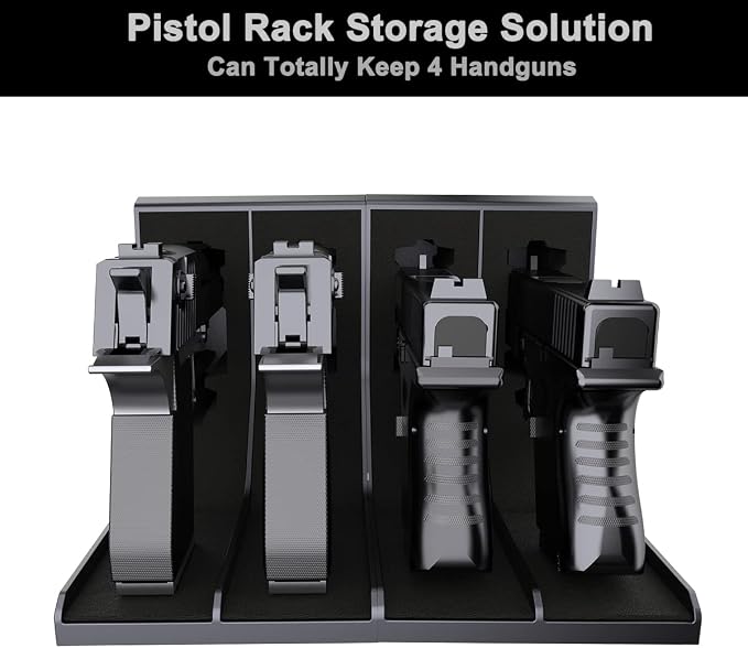 Pistol Rack Handgun Holder, Foam Protective Pistol Gun Magazine Stand Storage, Gun Safe Organizer Accessories