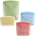 Stasher Premium Reusable Silicone Food Storage Snack Bags, 3-Pack, Artivism | Food-Safe Silicone, Eco-Friendly, Reusable Freezer Bags, Microwave, Dishwasher, Oven, Snack Bags, Lunch Containers, Meal Prep