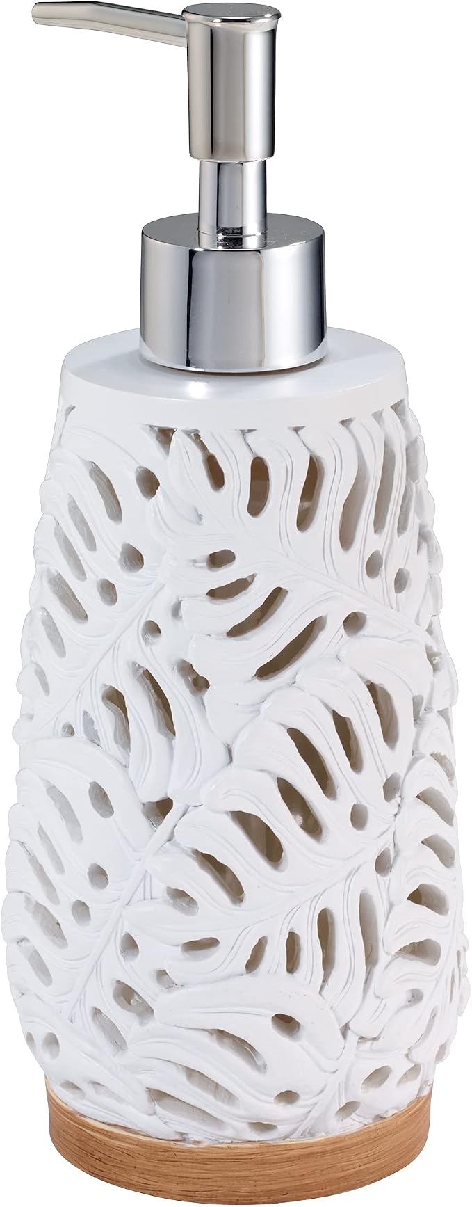 Avanti Linens - Soap Dispenser/Lotion Pump, Palm Tree Leaves Inspired Home Decor (Viva Palm Collection)