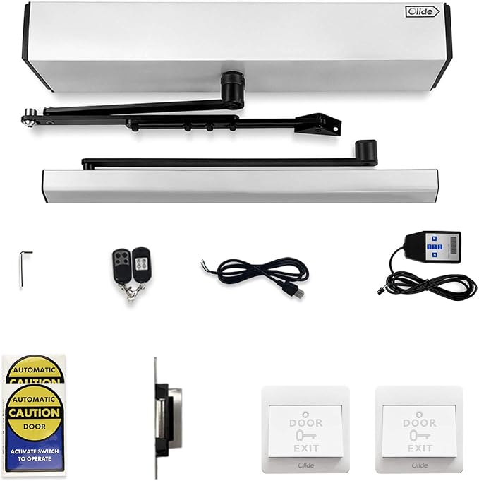 Electric Door Opener Automatic Door Operator with Electric Lock | with DC12V 550lbs Fail Safe Electric Strike, Electric Automatic Door Opener with Electric Strike