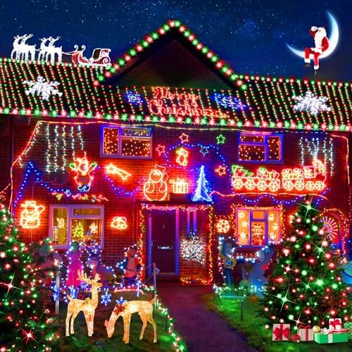 KNONEW 403ft 1000 LED Christmas Lights Outdoor String Light for Tree Decor