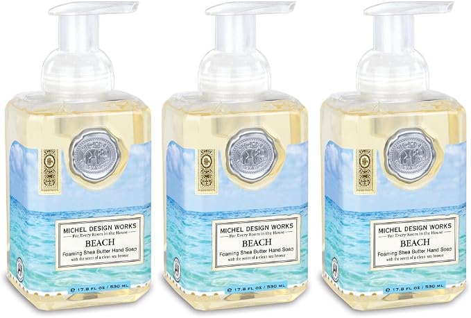 Michel Design Works Foaming Hand Soap, Beach, 17.8 Fl oz, Pack of 3