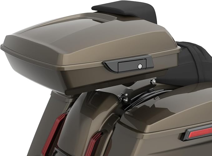 Advanblack Road Glide Tour Trunk Pack River Rock Gray Razor Tour Trunk Pack Backrest Pad for '97-'25 Harley Touring Road King Street Glide Electra Glide CVO models