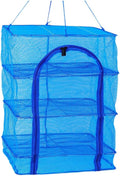 Gatuida Hanging Drying Net, 4 Layers Foldable Fish Mesh Hanging Drying Rack for Shrimp Fish Fruit Vegetables(66X50cm) Hanging Dryer Rack