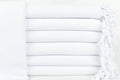 Turkish Beach Towels Set of 6, for Tie-dye, Oversized 72x40" Turkish Cotton | Soft Hammam Peshtemal, Sand Free, Quick-Dry, Absorbent Bath Towel | Lightweight & Compact for Travel, Pool, Gym, Spa - White