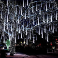 Aukora Outdoor Christmas Lights, Meteor Shower Falling Rain String Light