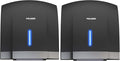 Hand Dryer Commercial Black Pack of 2 110V Automatic Compact High Speed Air Wiper Dryer ADA Compliant for Industry Business Restrooms