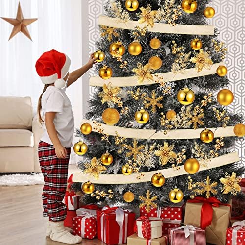 Sratte 94 Pcs Christmas Tree Ornaments Decoration Set, Gold