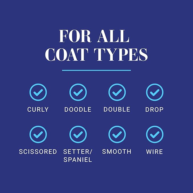 Chris Christensen Mark VIII Round Head Slicker Brush for Dogs, 12mm Pins, Groom Like a Pro, Handcrafted Lightweight Beechwood Ergonomic Handle, Stainless Steel Pins, A5VIII. Made in Germany.