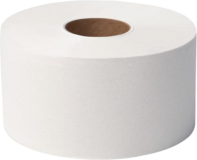 Sierra Hygiene Mini Jumbo (Small Core) 3.9" x 550’ 2-Ply Toilet Paper Roll with 7” Diameter – 12/Case - Compatible ONLY with Sierra Hygiene Dispensers