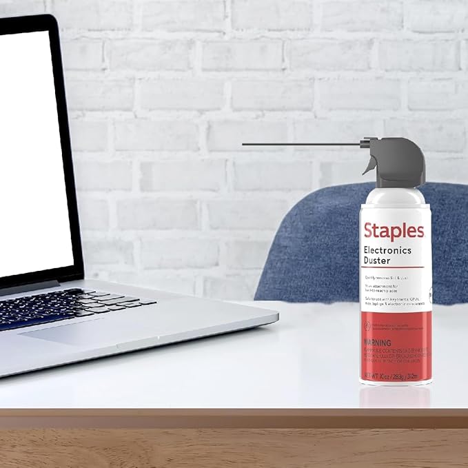 Staples Compressed Air Dusters – Canned Air for Electronics, Keyboards & Office Devices