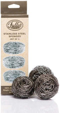 Fuller Brush Stainless Steel Scrubbing Sponges – 1-Pack (1 Set of 3 = 3 Pieces) – Heavy Duty Kitchen Scour Sponges for Dishes, Pots & Pans