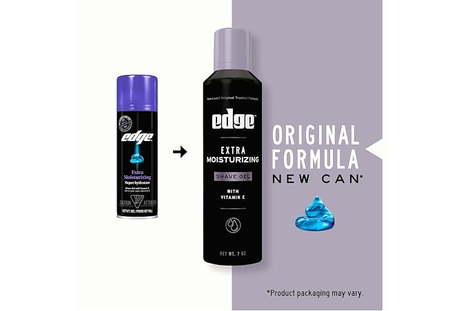 Edge Extra Moisturizing Shave Gel with Vitamin E, Shave Gel For Men That Moisturizes, Protects and Soothes To Help Reduce Skin Irritation, 7 oz, (7 Pack)