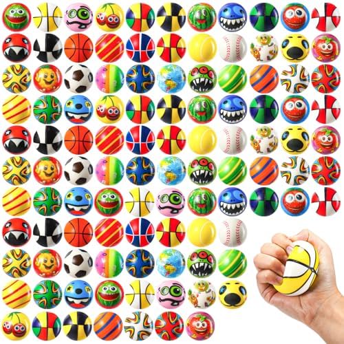 Yunsailing 108 Pcs Mini Sensory Fidget Ball 2.4" Relief Toys, Cute