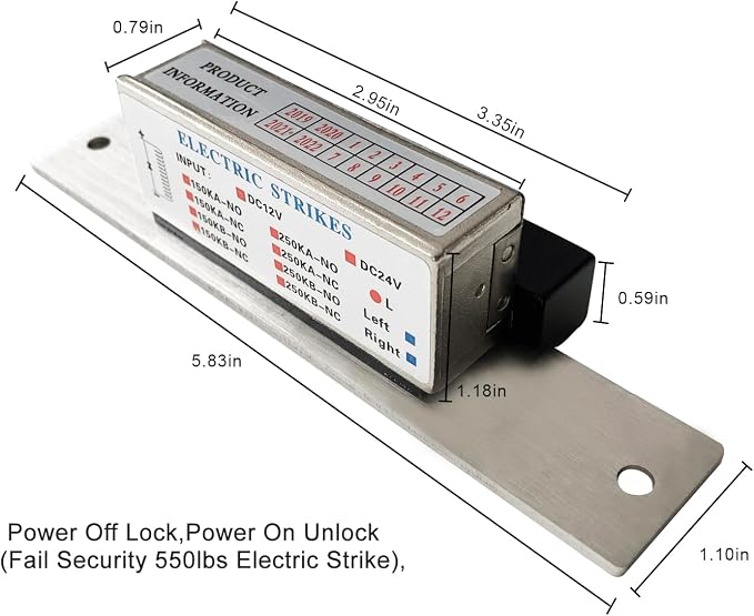 Automatic ADA Swing Door Opener Operator 120B with 2PCS Stainless Steel Wired Handicap Push Switch+1PCS Fail Security 550LBS Electric Lock+1PCS Wired Motion Safety Sensor