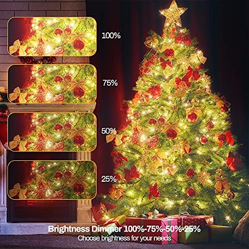 500 LED Warm White to Multicolor Christmas Tree Lights Outdoor