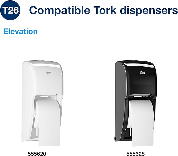 Tork High-Capacity Toilet Paper Roll White T26, Advanced, 2-Ply, 36 x 1000 sheets, 110292A
