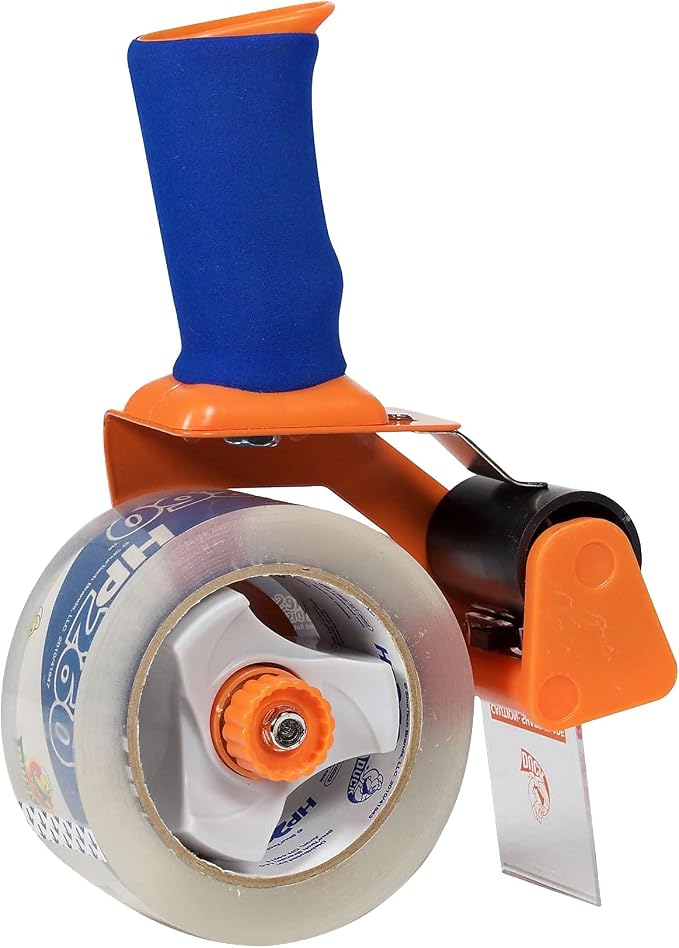 Duck Bladesafe 1078566 Bladesafe Antimicrobial Tape Gun w/Tape, 3-Inch Core, Metal/Plastic, Orange