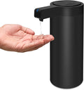 Automatic Soap Dispenser Stainless Steel with Sensor Infrared Soap Dispenser Electric IPX5 Waterproof USB-C Charging Motion Sensor for Kitchen & Bathroom (Matte Black)