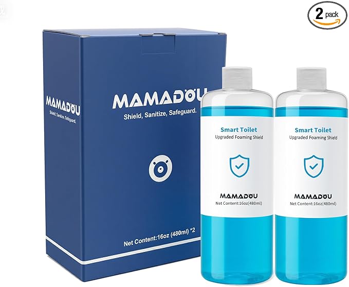 MAMADOU Foam Shield Liquid For Smart Toilet 480ml 2Pack Splash Proof Deodorizing Foaming Agent Powerful Stain-Resistant Special Toilet Bowl Cleaner For Fresh Bathroom