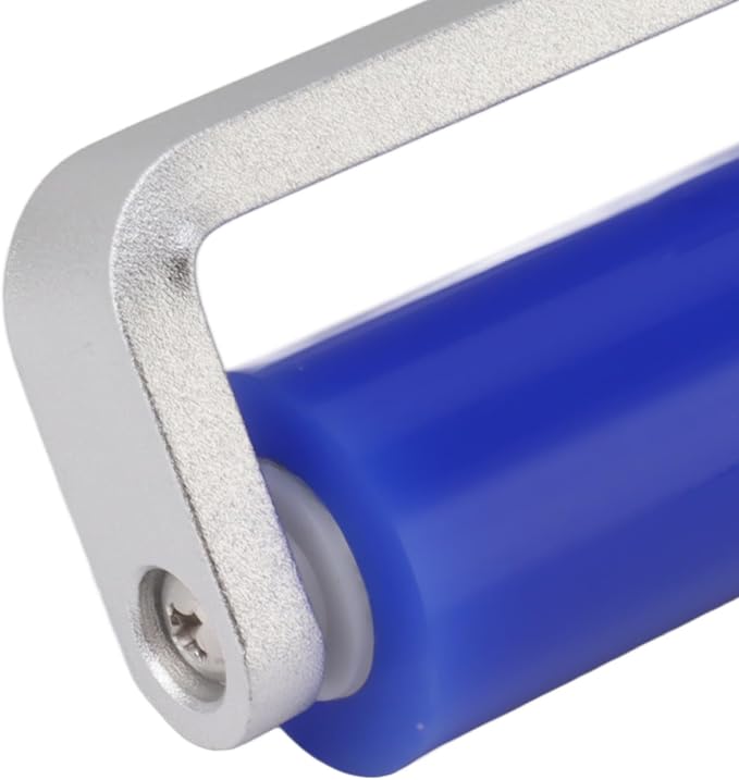 Dust Remover Manual Roller, Silicone Manual Roller, Silicone Cleaner Laminated Static Lint Remover with Metal Handle Blue Cleaner Tool for