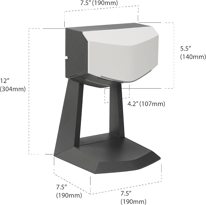 Hand Dryer with Accessory Stand & HEPA Filter for Commercial/Residential (Home) Use - Compact, Portable, High Speed, UL/ETL Listed (Arctic White Bundle)