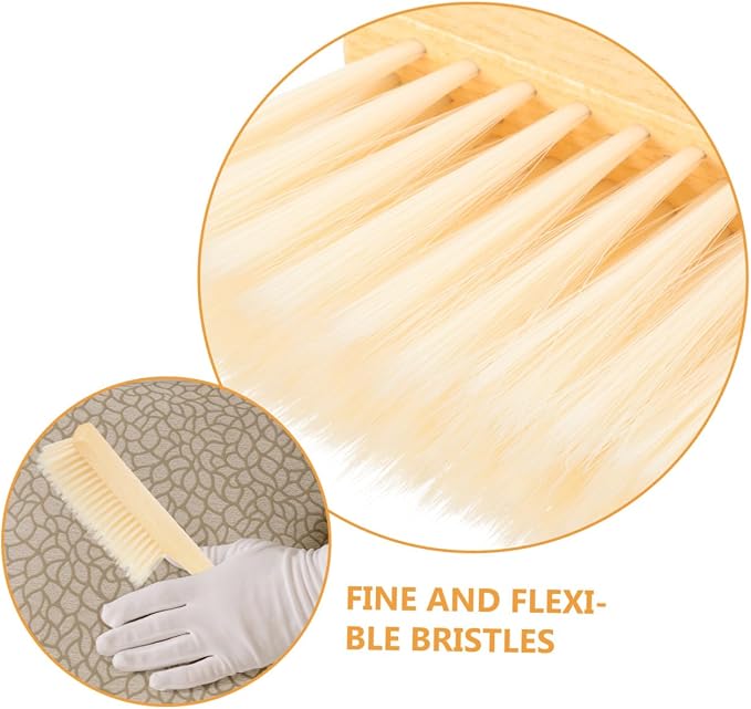 2pcs Wood Handle Brush Multi-Function Cleaning Brushes for Household Ceiling Carpet