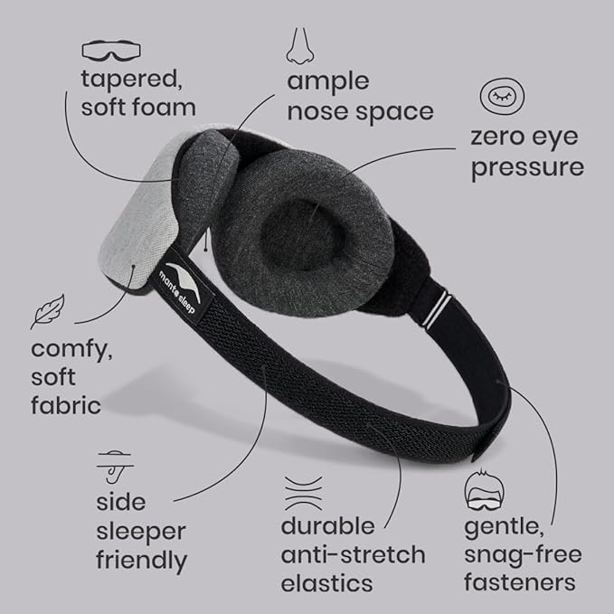 Manta Sleep Pro & Slim Duo - Manta Slim Sleep Mask + Manta Pro Sleep Mask - 100% Total Blackout, Fully Adjustable, Zero Eye Pressure Eye Mask for Sleeping, Travels and Nap