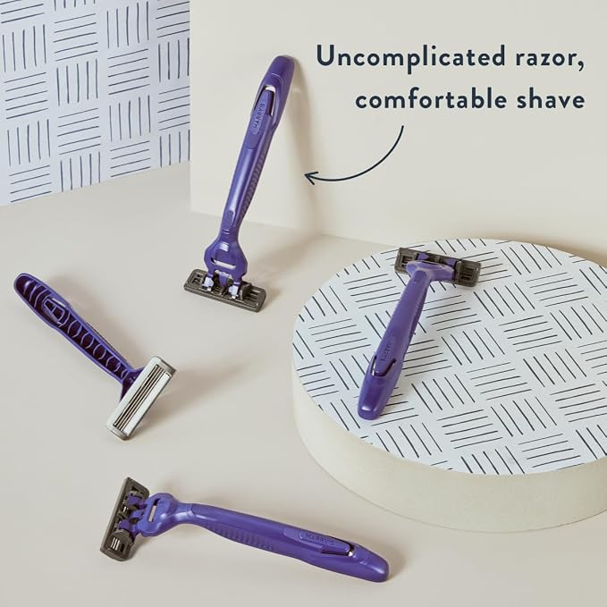 Harry's Men's Disposable Razors, 3-Blade Razors with Lubricating Strip and Pivoting Head, 4 Count