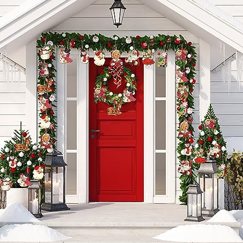 Huwena 36 Pcs Vintage Christmas Tree Ornaments, Classic, Vintage Color