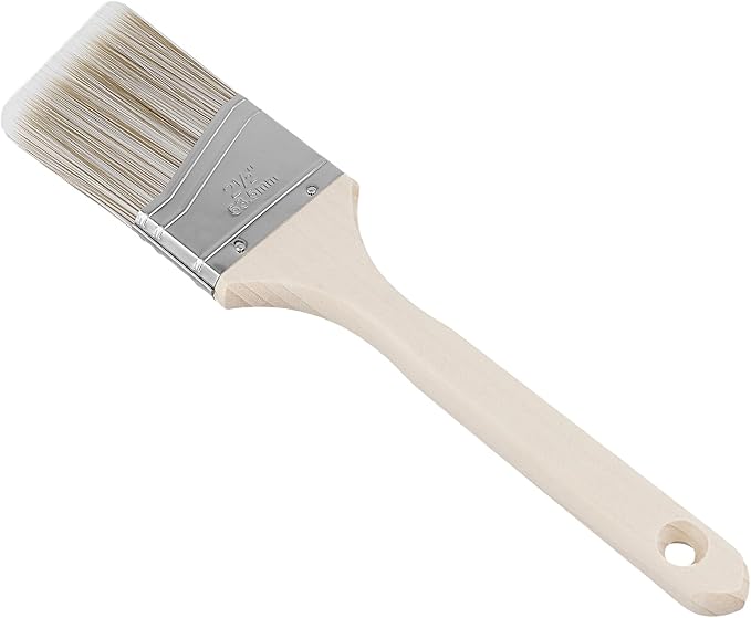 10 PCS 2.5 Inch Paint Brushes Set, Angle Sash Brush Wooden Handle Paintbrush for Painting Walls, Acrylics, Stains, Interior Exterior Home Improvement