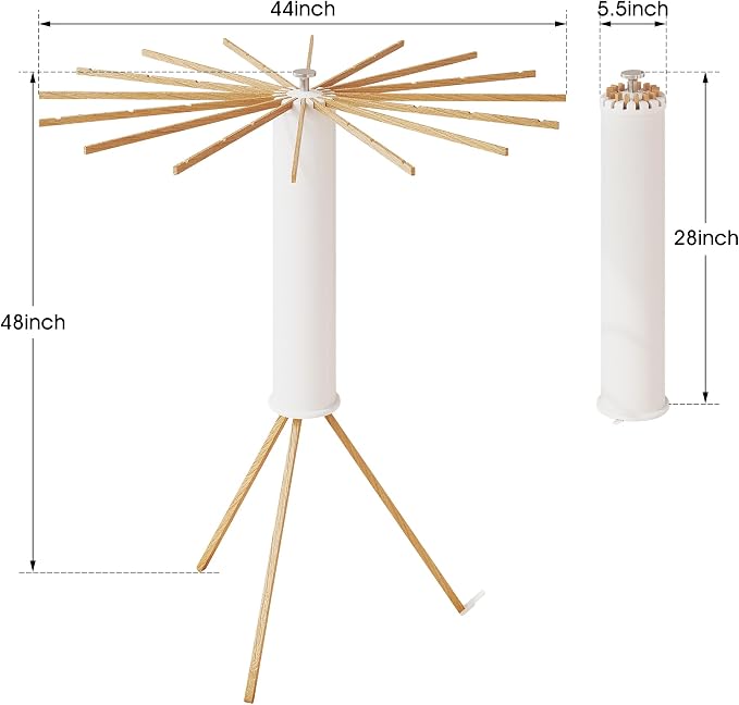 BOQORAD Clothes Drying Rack Foldable,Laundry Drying Rack,Drying Rack Clothing(16 Wood Poles),Clothes Hanger Rack,Laundry Rack Folding,Collapsible,Retractable