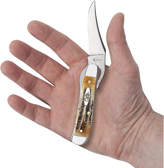 Case WR XX Pocket Knife Burnt 6.5 Bonestag Russlock Item #65303 - (6.51953L SS) - Length Closed: 4 1/4 Inches