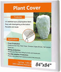 Agfabric Plant Covers Sun Protection with Zipper 1.5oz 84''x84''Shrub Cover Winter Tree Jacket for Freeze Frost Protection & Season Extension