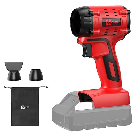 ohyes Air Duster 380W Brushless Motor 100,000RPM Compatible with Milwaukee 18V Battery Variable Speed Jet Fan for Jobsite Woodcraft & Workshop Cleaning(Battery not Included)