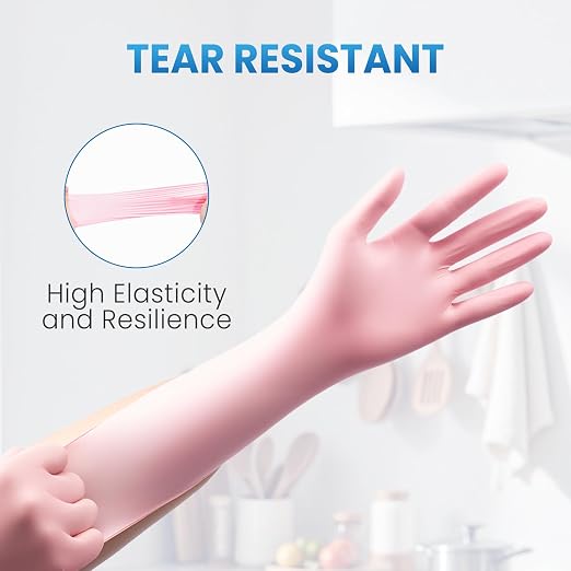 Borje Pink Nitrile Disposable Gloves, Latex & Powder-Free, Small, 100 Count | Food Safe, Cleaning, Esthetician, Cooking