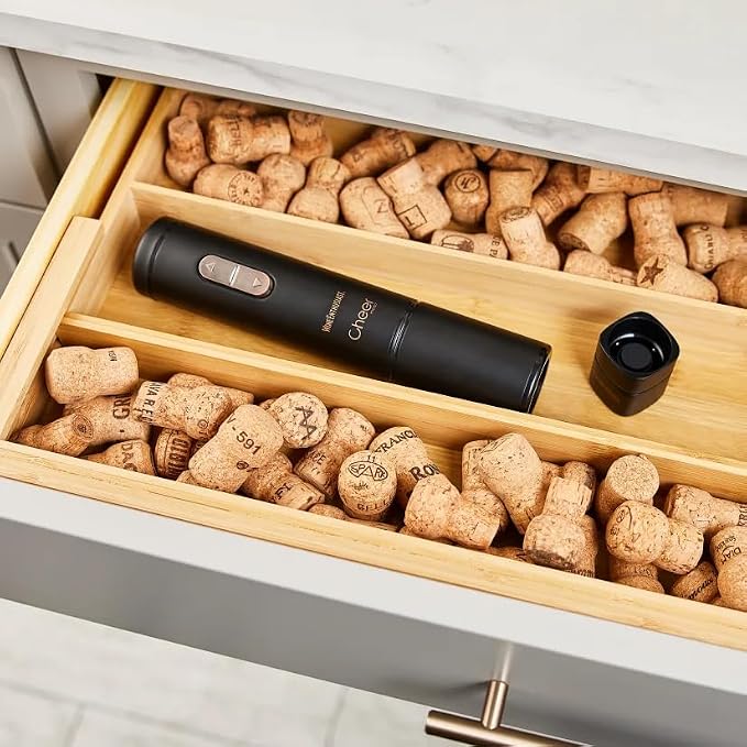 Wine Enthusiast x Cheer Moda Electric Sparkling Wine Opener – Automatic Champagne Bottle Opener with Cork Release & Stopper – Stainless Steel Electric Wine Tool – Battery Powered – U.S. Exclusive