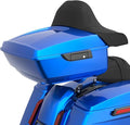 Advanblack Road Glide Tour Trunk Pack Blue Burst King Tour Trunk Pack Luggage +Wrap-Around Backrest Pad for '97-'25 Harley Touring Road King Street Glide Electra Glide CVO models