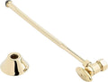 Signature Hardware 948025 Corrugated Toilet Supply Kit with 5/8" OD X 3/8" OD Angle Stop - Polished Brass