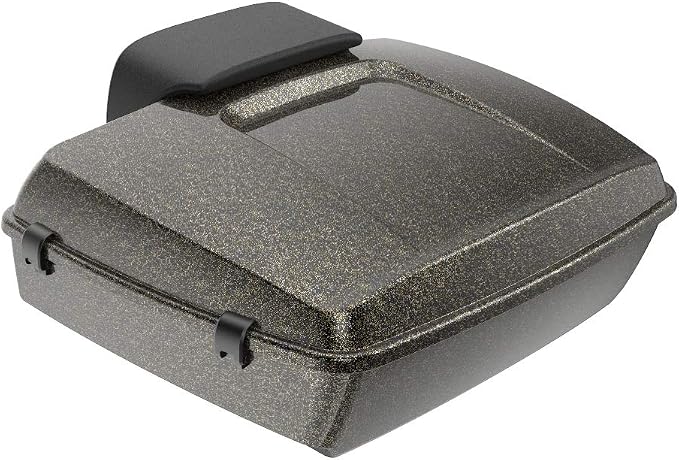 Advanblack Road Glide Tour Trunk Pack Hard Candy Black Gold Flake Chopped Tour Trunk Pack Backrest Pad for '97-'25 Harley Touring Road King Street Glide Electra Glide CVO models