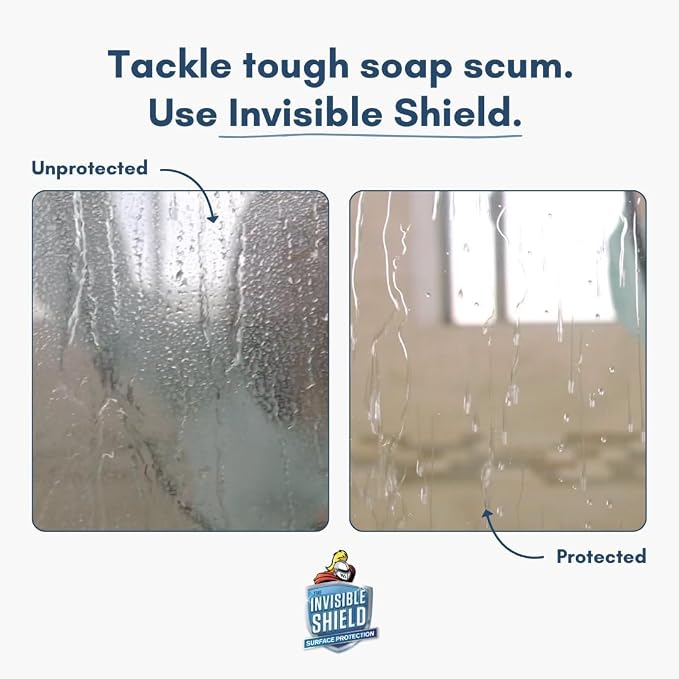 Invisible Shield Glass Essentials Shower Door Protectant and Water Spot Remover Kit 32 oz