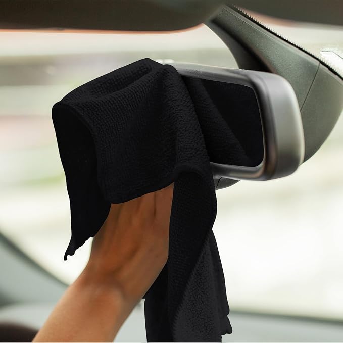 Avalon Towels Microfiber Cleaning Cloths (Value Pack of 12) - Size 12 x 12 Inches, Highly Absorbent Cleaning Rags, Lint Free, Reusable and Washable, Microfiber Towels for Cars